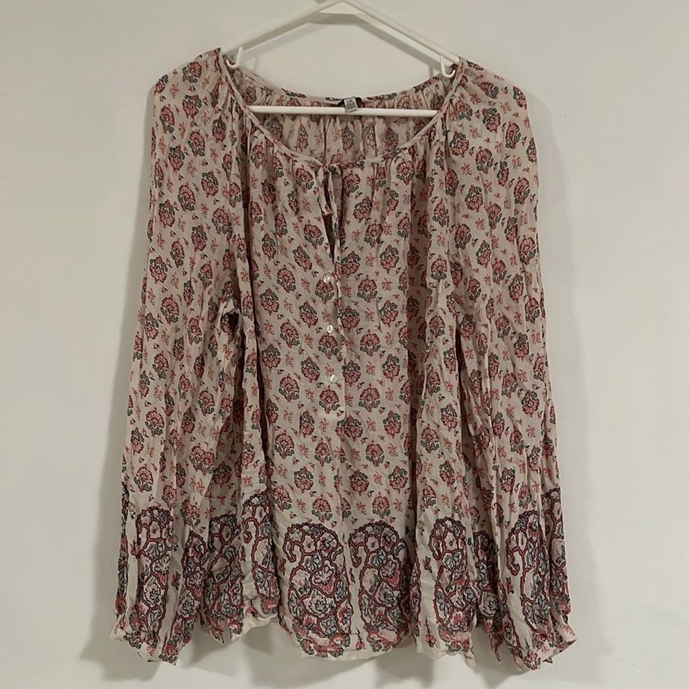 Lucky Brand Printed Airy Blouse